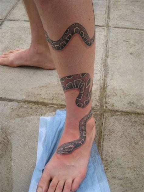 snake wrapped around leg tattoo|50 Best Snake Tattoo Design Ideas & Meaning